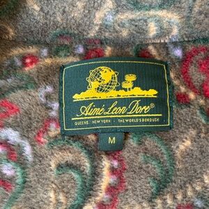 Aimé Leon Dore paisley half zip fleece pullover size M